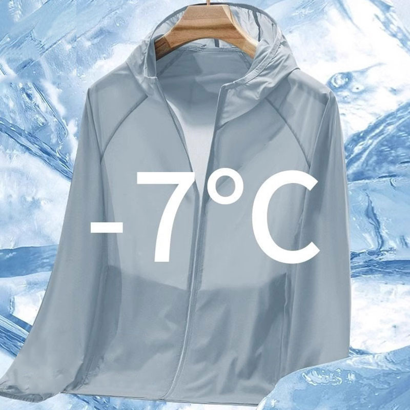 Men Jacket Sun Protection Clothing Breathable Lightweight Jacket Quick-drying Thin Outdoor Hooded Jackets
