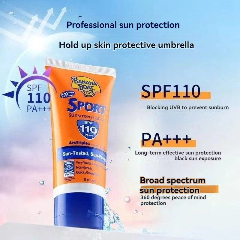 Sunscreen SPF100  SPF110 90ml Sunscreen Body Cream Is Waterproof, Sweat Resistant, and UV Resistant for Outdoor Travel