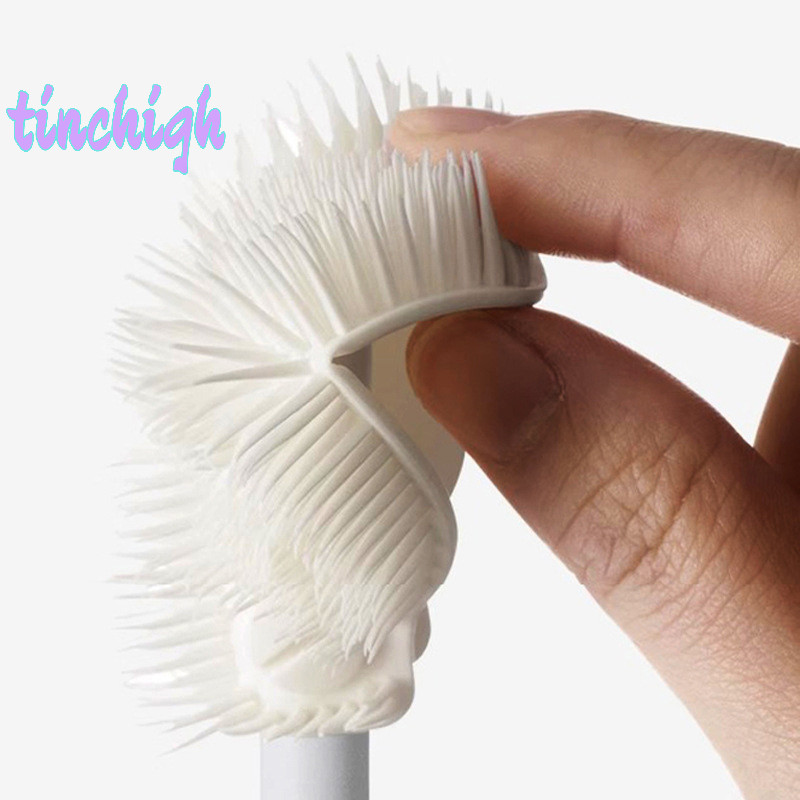 [TinchighS] Silicone Cup Brush Cup Scrubber Glass Cleaner Kitchen Cleaning Tool Long Handle Drink Wineglass Bottle Glass Cup Cleaning Brush [NEW]