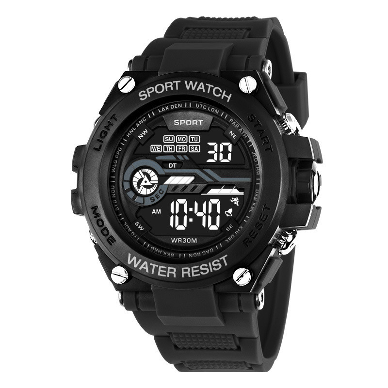 New popular men's LED digital watch student outdoor sports multi-function electronic quartz watch watch