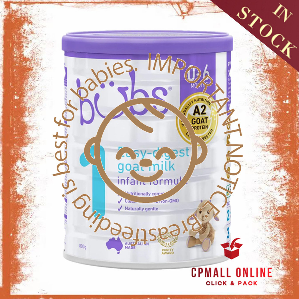 [Expiry Date: 03/2026] Australia Import Bubs Goat Milk Formula Step 1 Infant Baby Milk 婴儿羊奶粉1段 ( 0 - 6 Months ) 800g