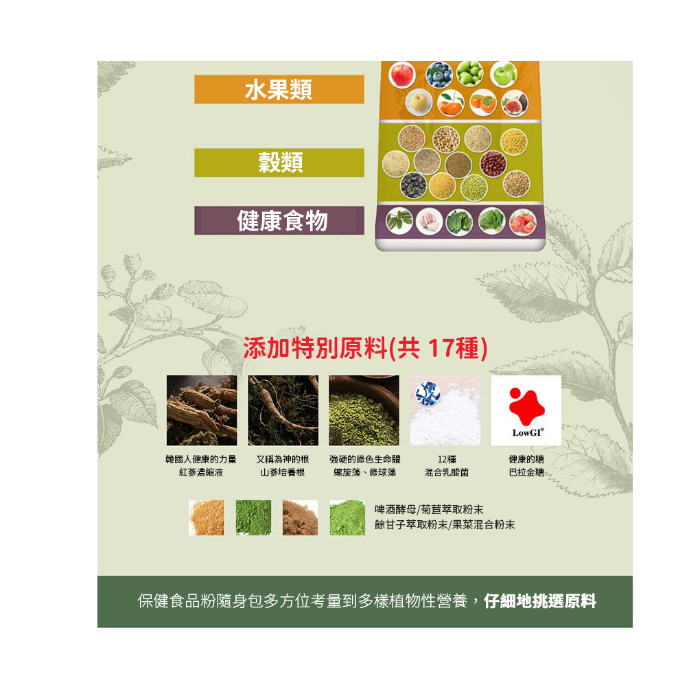 Yonsei延世牛奶 百歲生食蔬果沖泡粉 30g 單包