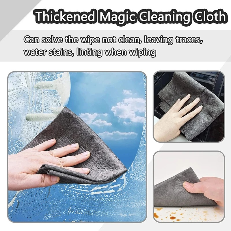 Thickened Magic Cleaning Cloth, Microfiber Glass Cleaning Cloth Rags,  Reusable Cleaning Cloths Tw