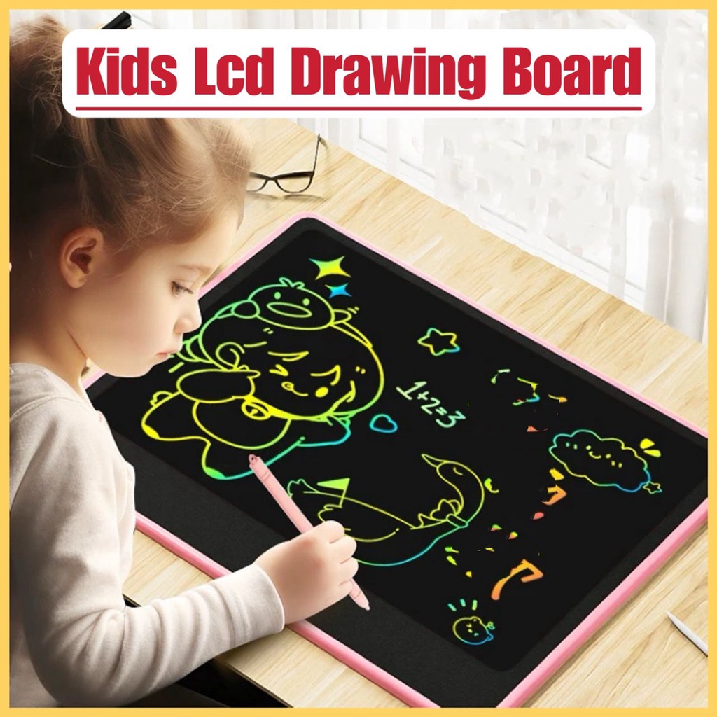 Kids LCD Writing Tablet , 16' inch / 12' inch , Digital Drawing Graphics Kids Erasable Drawing Board