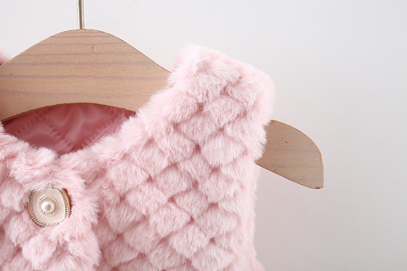 Winter Outerwear Baby Sleeveless Cardigan Lamb Wool Coat Send Bag_voghion.com