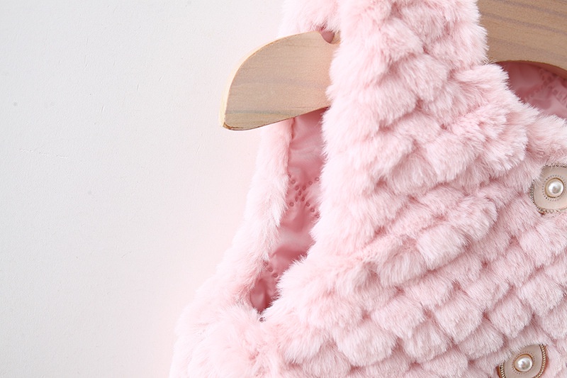Winter Outerwear Baby Sleeveless Cardigan Lamb Wool Coat Send Bag_voghion.com