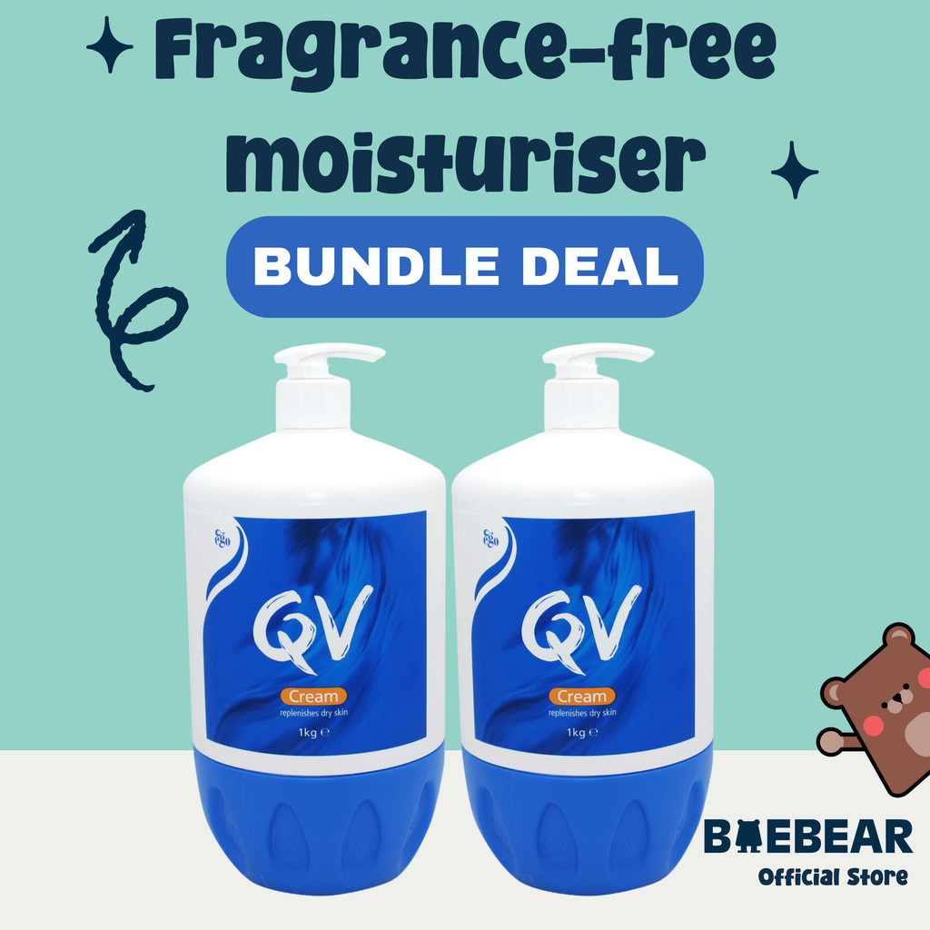 (Bundle of 2) EGO QV Cream 1kg, Moisturize Skin | Replenish Dry Skin [Baebear.sg]