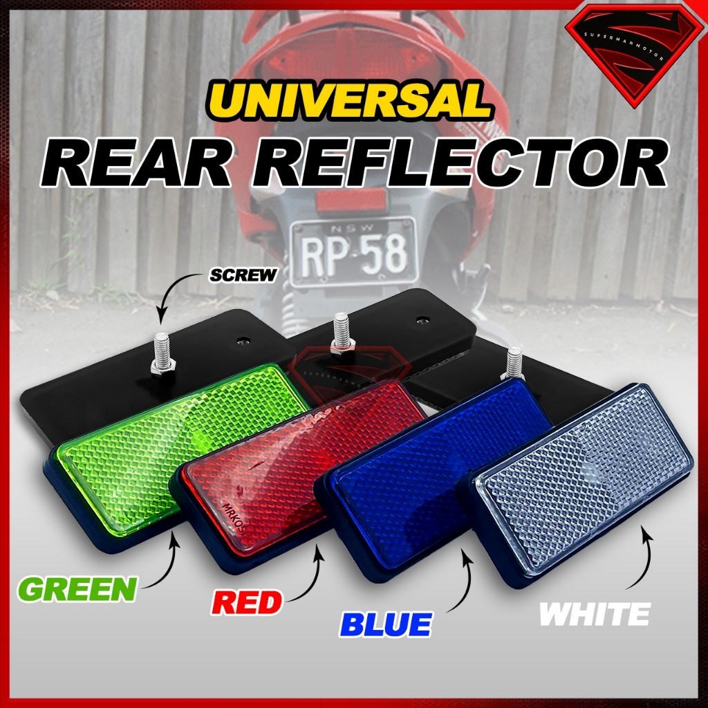 REAR REFLECTOR UNIVERSAL YAMAHA Y15 V1 V2/NVX 155/NMAX 150/SRL 115 FI/LC 135 V4 SOLARIZ REAR MUDGUARD REFLERTOR-LONG