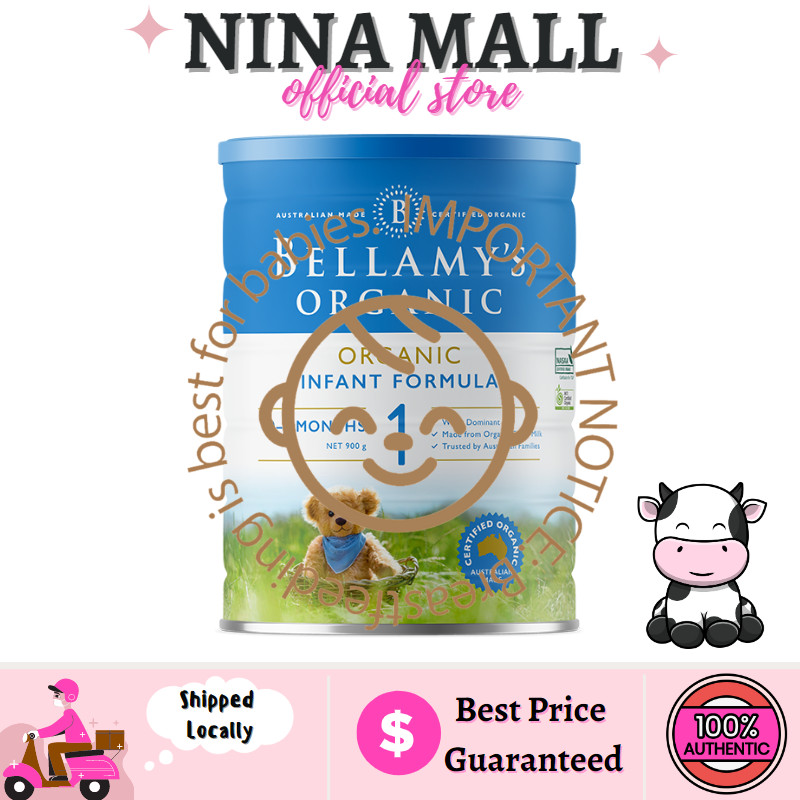 Bellamy's Organic Step 1 Infant Formula 900g (0-6 Months) | Step 2 Infant Formula 900g (6-12 Months) [Nina.sg]