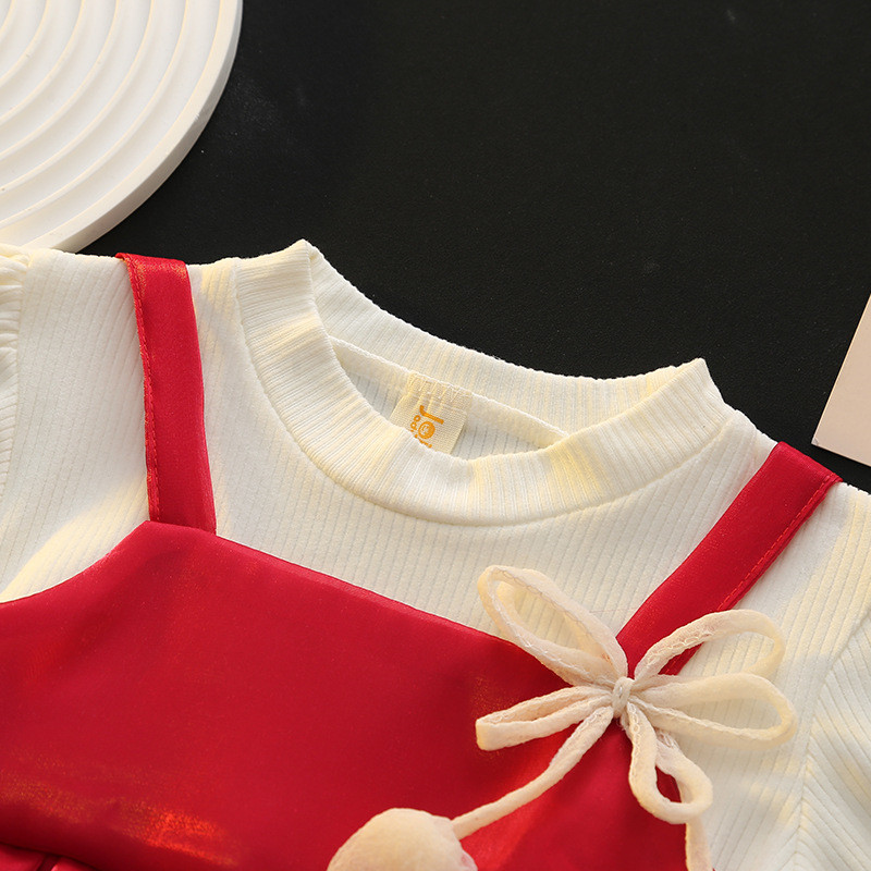 Høst Ny Baby Jentekjole Langermet Brun Chiffon Tutukjole_voghion.com