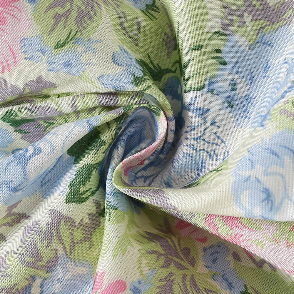 Flower Printed Cotton Dress For Baby Girl Beach Vacation Style Dress Send Hat_voghion.com