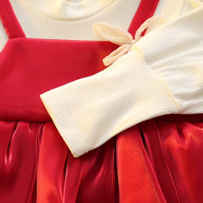 Høst Ny Baby Jentekjole Langermet Brun Chiffon Tutukjole_voghion.com