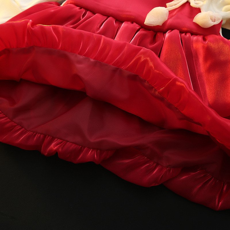Høst Ny Baby Jentekjole Langermet Brun Chiffon Tutukjole_voghion.com