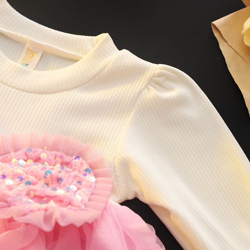 Babymeisjesjurk met paillettenstrik en tutujurk, verjaardagsfeestjesjurk voor babymeisjes_voghion.com