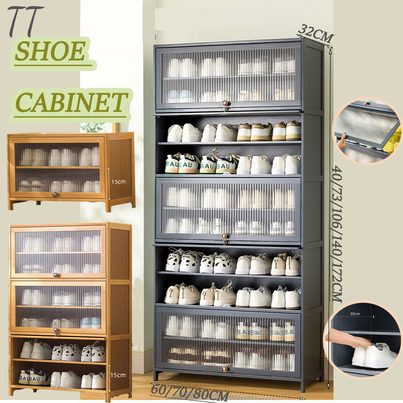 TT Shoe Cabinet Multi-layer Storage Household Simple Door Into The Balcony Indoor Large Capacity Dustproof Shoe Rack
