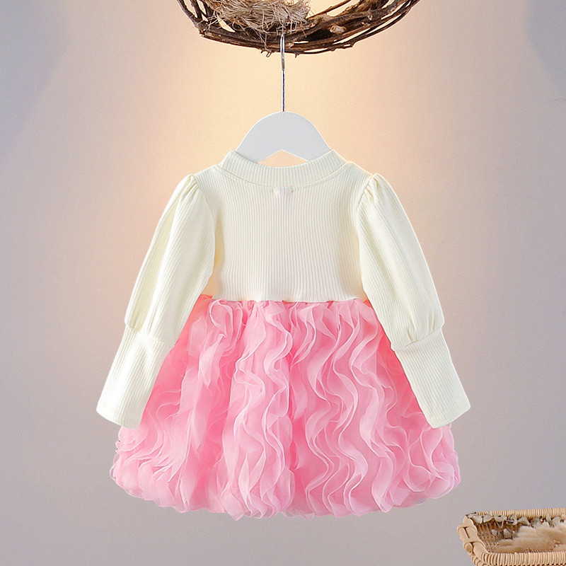 Babymeisjesjurk met paillettenstrik en tutujurk, verjaardagsfeestjesjurk voor babymeisjes_voghion.com