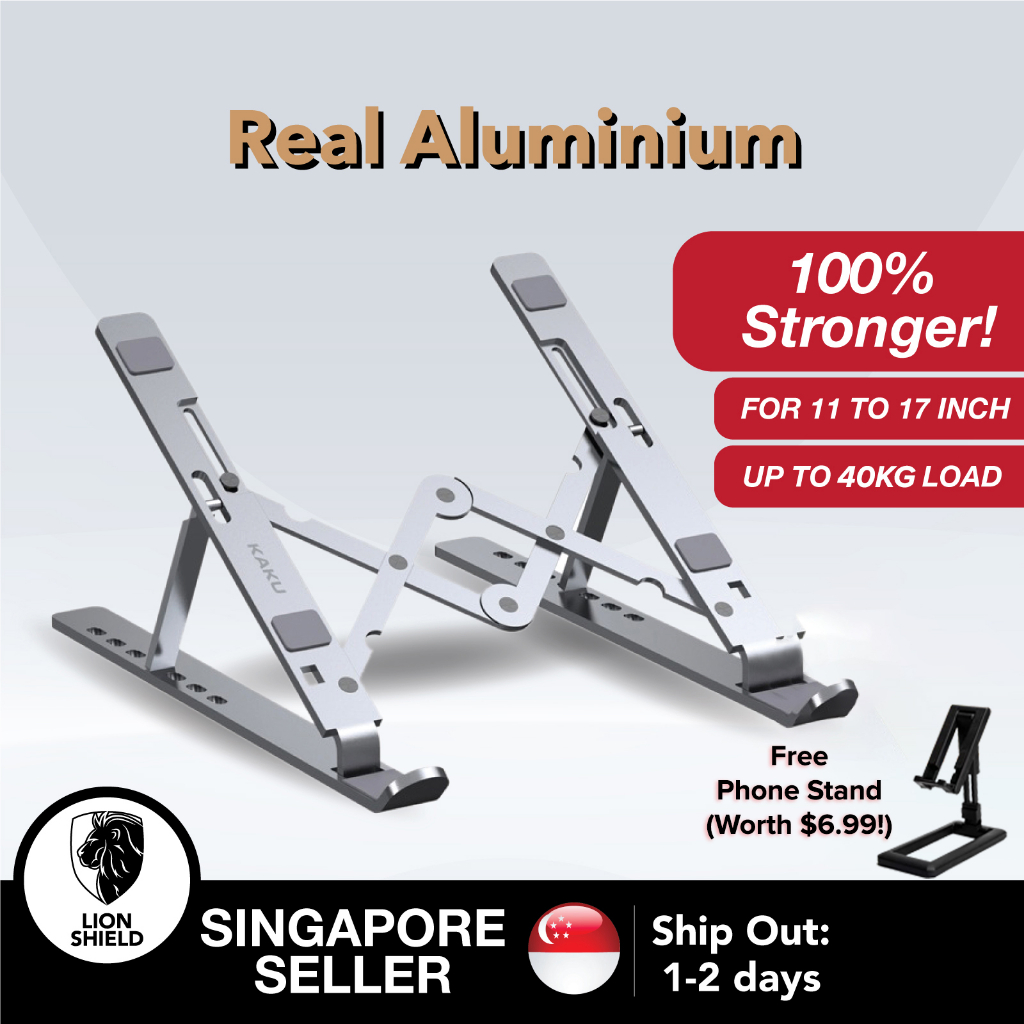 [SG] Laptop Stand Adjustable/Foldable/Portable (Aluminium/Plastic)