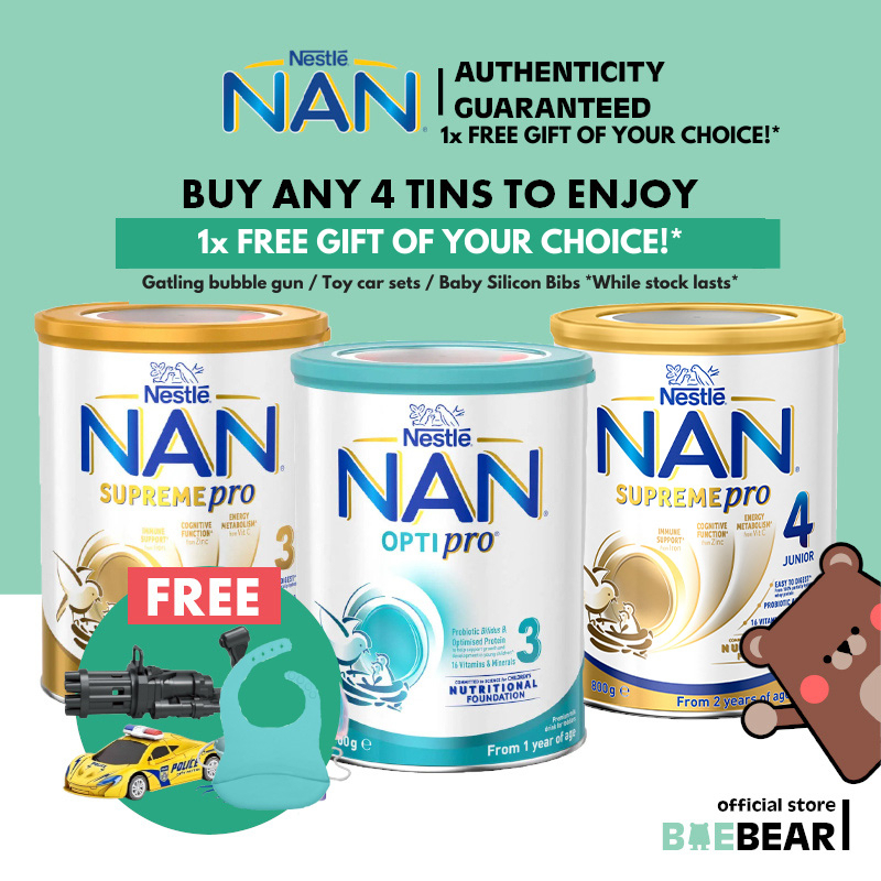 [Cheapest I Free Gift] Nestle Nan 3 I 4 Supreme Pro H.A.I Optipro I Comfort I A2 - Stage 3 I Free Gift [BaeBear.sg]