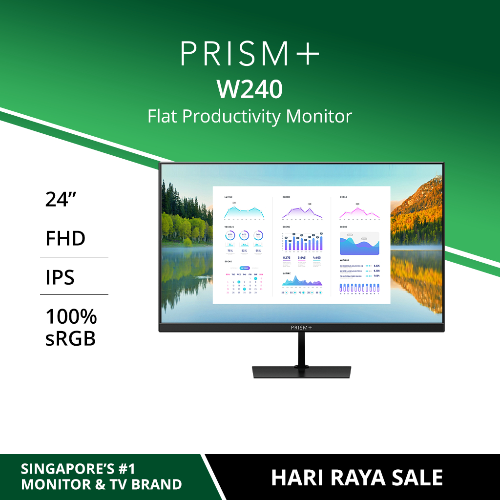 PRISM+ W240 24 IPS 75Hz Productivity Monitor Gaming Monitor [1920 x 1080]