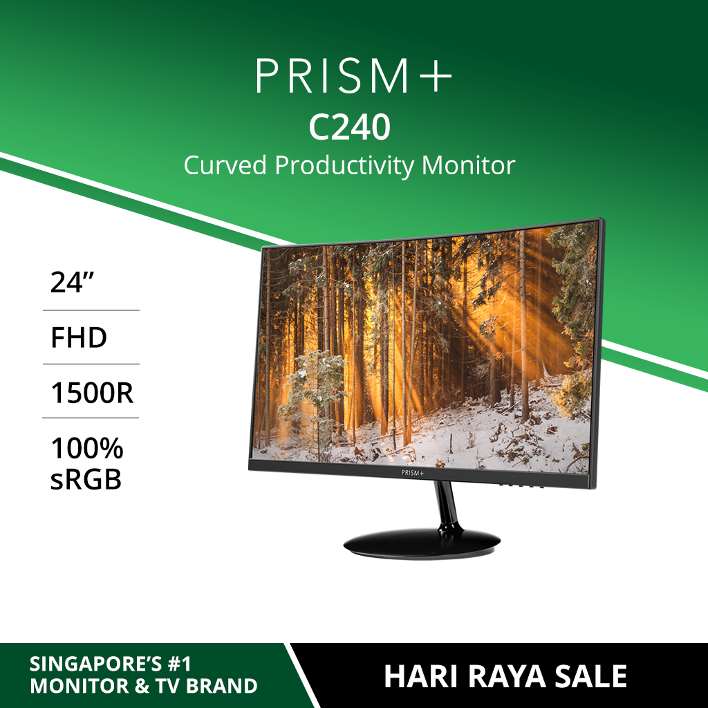 PRISM+ C240 24 75Hz 1500R Curved Productivity Monitor Gaming Monitor [1920 x 1080]