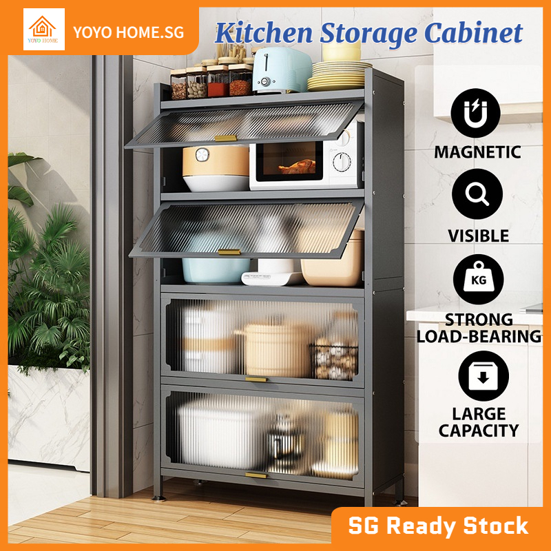 kitchen storage cabinet home locker with door Dust-proof locker cupboard cutlery storage cabinet Microwave Oven Pot Rack