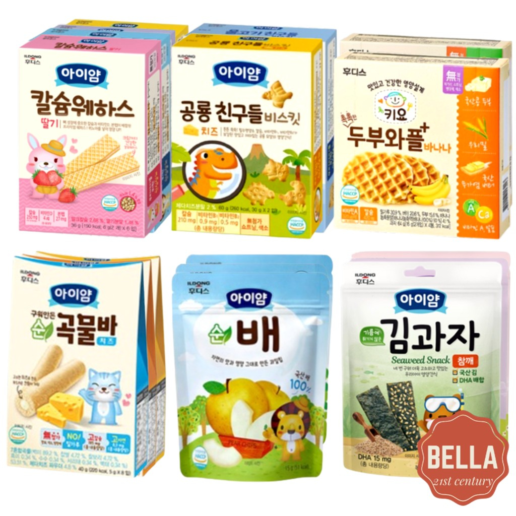 [ILDONG FOODIS] Baby Snack, Calcium wafers Grain bar Greek yogurt ball Freeze-dried Fruit Chips Seaweed Snacks
