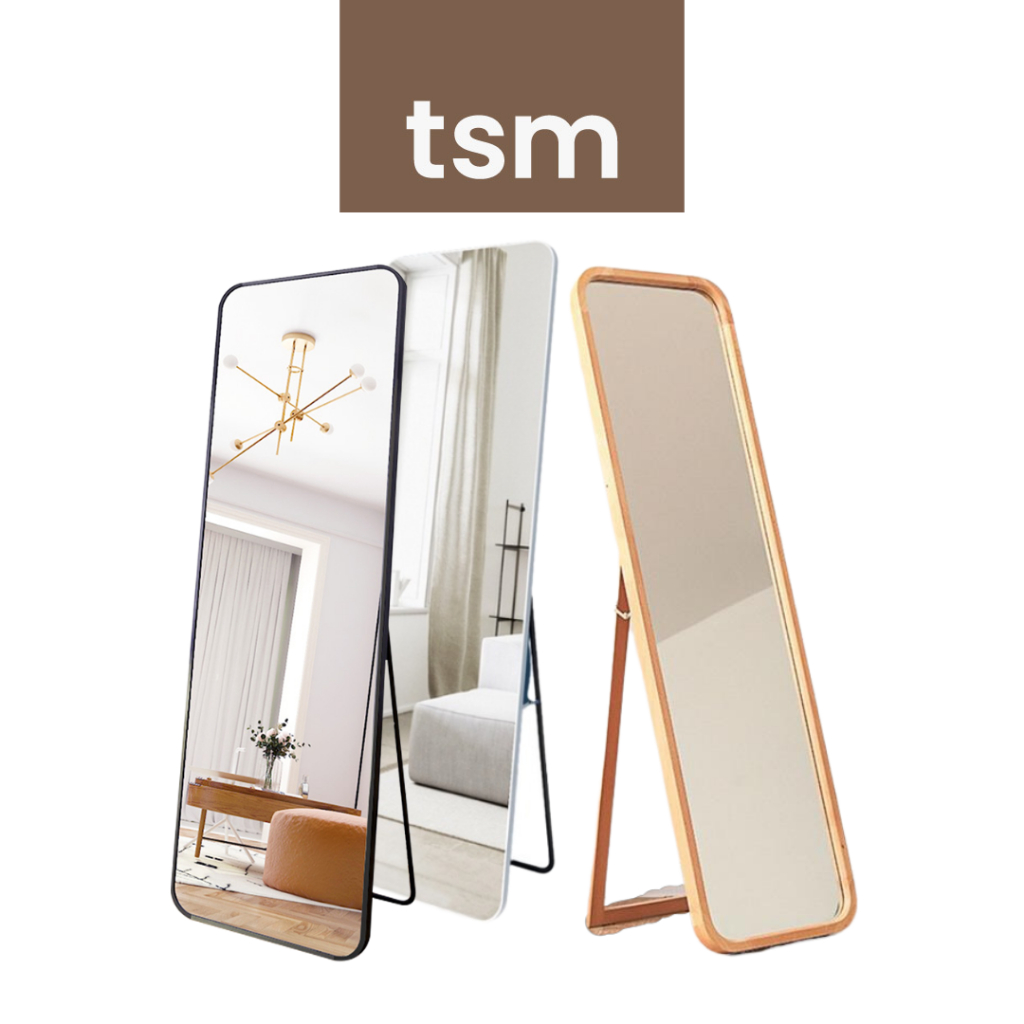 TSM Full Length Long Mirror with Stand | Floor Standing Mirror | Fast Delivery Satisfaction & Replacement Guaranteed