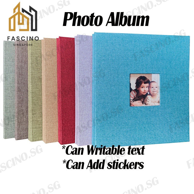 【SG】10/6 Inch Linen DIY Photo Album Instax Photo Baby Photo Scrapbook Paper Crafts Best Lover Birthday Wedding Gift