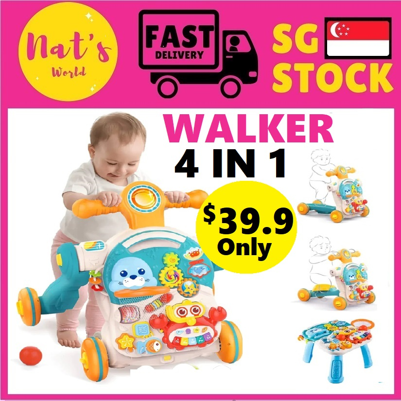 Baby push Walker Activity Table Gym Playgym learning walker multipurpose play table
