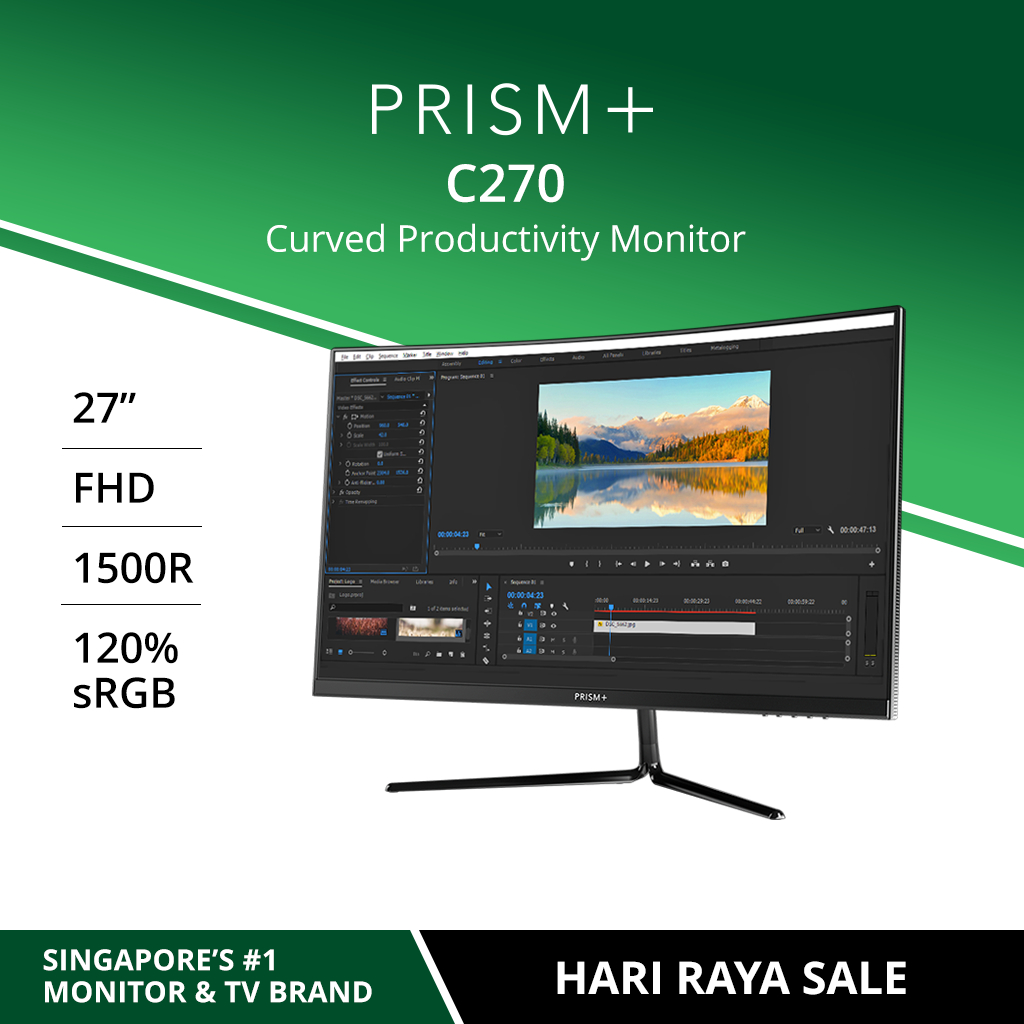 PRISM+ C270 27 75Hz 1500R Curved Productivity Monitor Gaming Monitor [1920 x 1080]