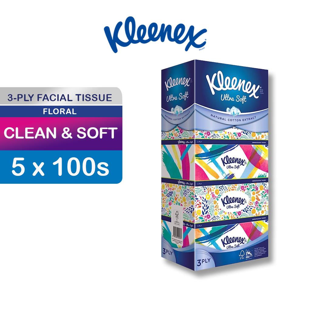 Kleenex Ultra Soft Limited Edition Moments Facial Tissue 3ply