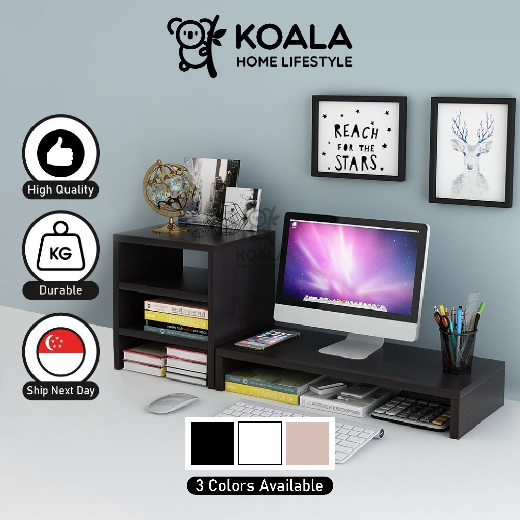 ??4.25 ?Koala Home Wooden Monitor Riser Stand/Ergonomic Laptop Stand/Desk Organizer Keyboard Storage