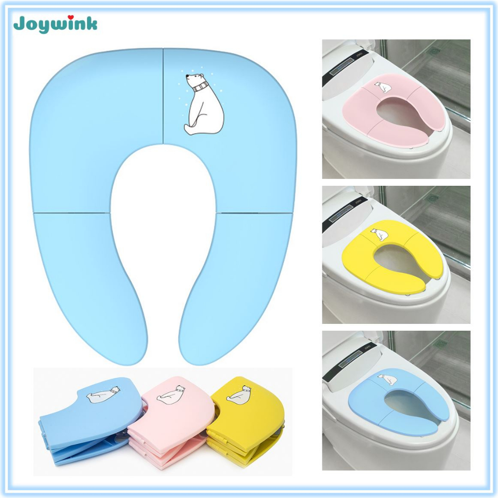 [SG Stock] Baby Foldable Travel Potty Seat Kids Fodling Toilet Training Seat, 12M+