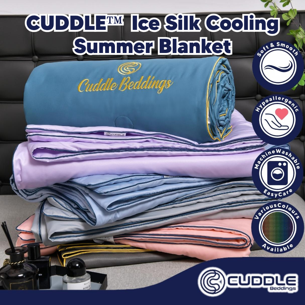 Cooling Summer Blanket/ Ice Silk Summer Blanket/ Silky Soft Light Weight Blanket