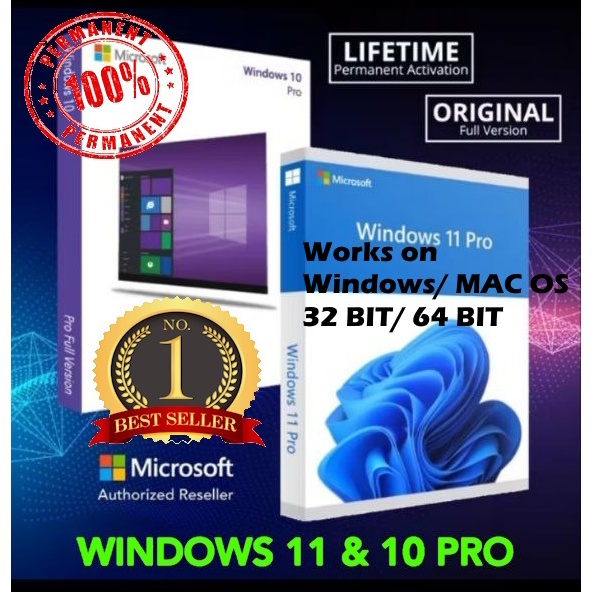 WINDOWS 11 & 10 PRO HOME PROFESSIONAL | LIFETIME ACTIVATION KEY 1 PC | Windows 10 Home, Windows 10 Pro, Windows 11 Home,