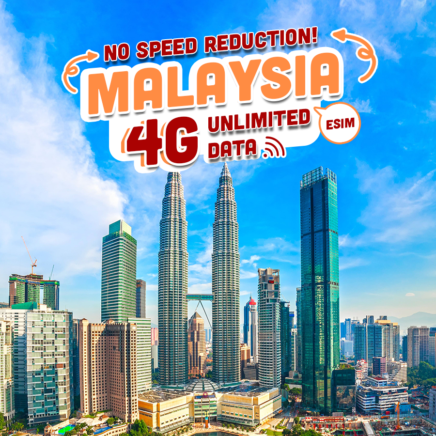 Esim - Malaysia sim card 1-7 Days Unlimited data 4G LTE