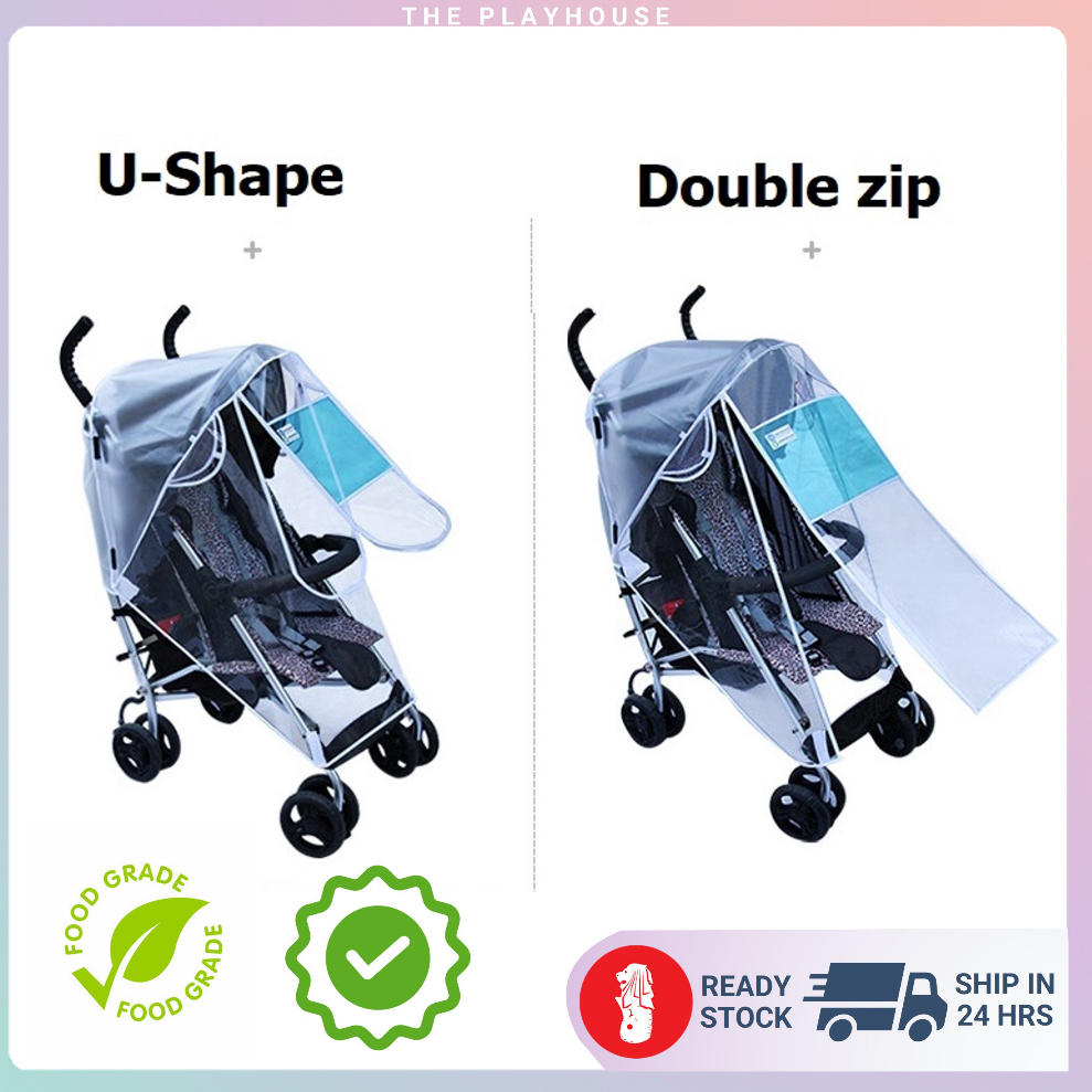 [SG] Baby Stroller Push chair Pram Universal Waterproof Wind Dust Shield Rain Cover
