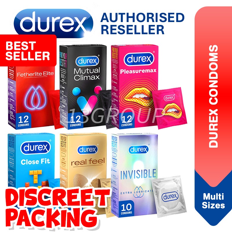 Durex Condoms / Fetherlite Invisible Sensitive Mutual Climax Performa Pleasuremax Real Feel, 3s-12s