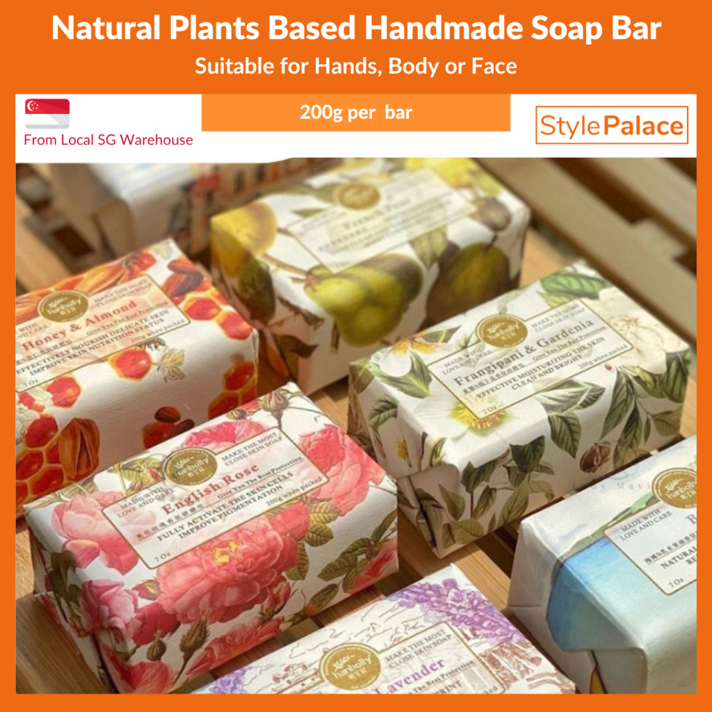 [SG Stock FREE DELIVERY] Hanbolly Scented Shampoo Bar soap Skin Care Natural Plants Based Handmade Soap Bar 200g