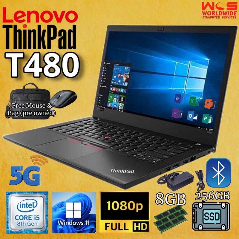 Lenovo ThinkPad T480 refurbished laptop 14
