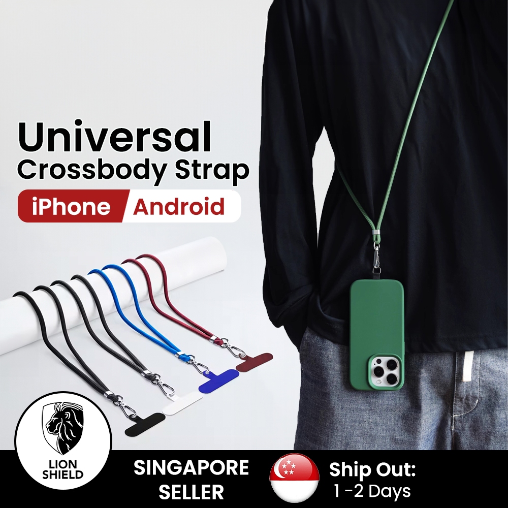 (SG) LionShield Universal Crossbody Adjustable Phone Strap - Compatible with iPhone / Android