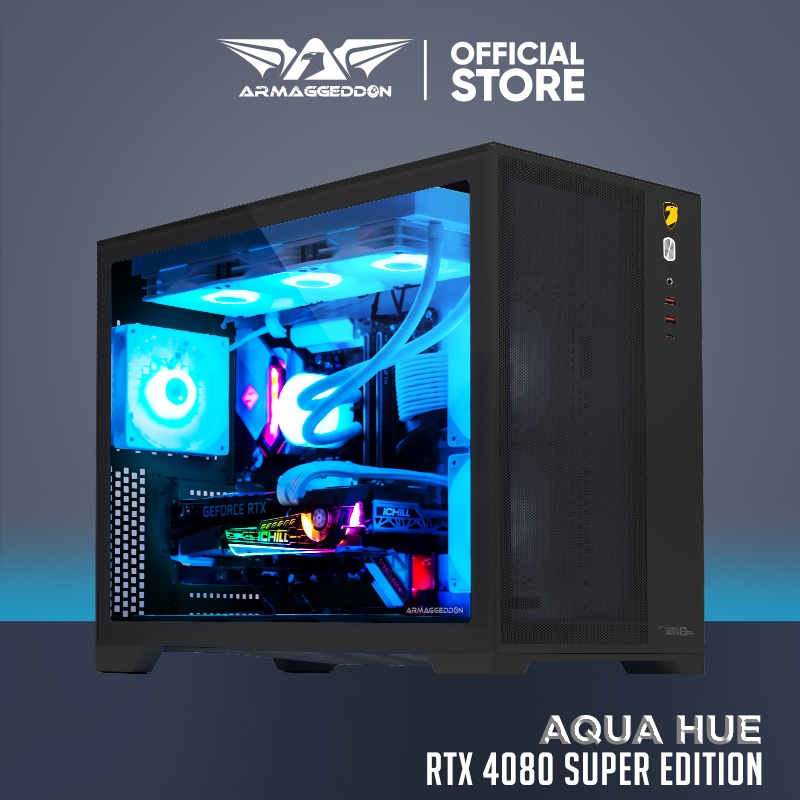 FREE AIO - Armaggeddon Aqua Hue RTX 4080 Super Edition Gaming PC | Intel | AMD Ryzen | 32GB RGB RAM | 2TB SSD