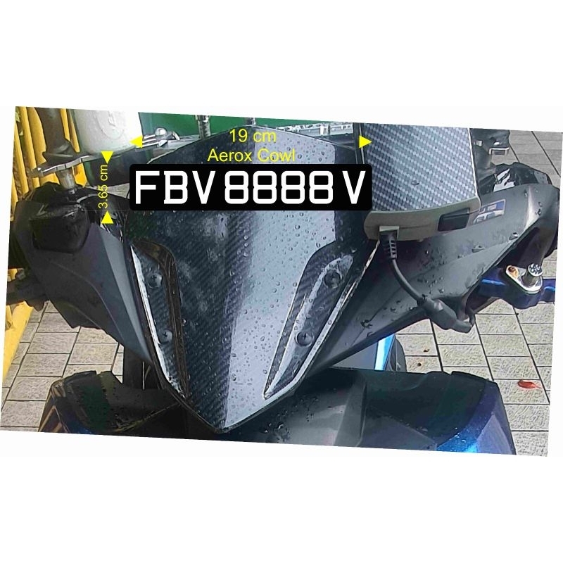 Yamaha Aerox Plate number on Head Cowl