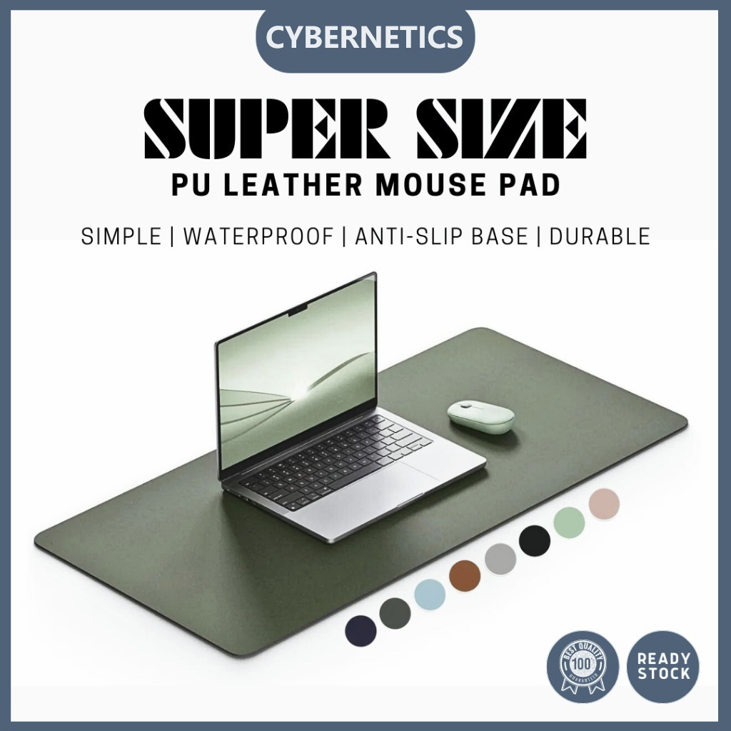 SG Waterproof Leather Desk Mouse Pad - Large Desktop Table Mat Laptop Computer Accessories Keyboard Mousepad
