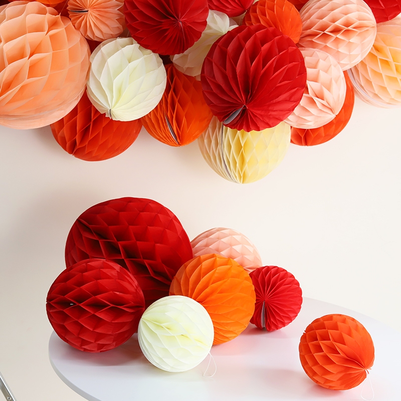 Honeycomb Balls | Party Supplies Decoration | Wedding Decors | Tissue Ball Paper Decors | Wall Decors Pom Pom