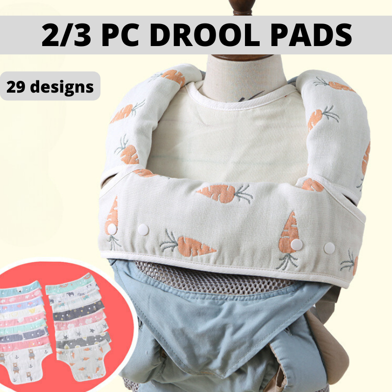Baby Drool Pad Teething Pad 6 Layers Cotton Towel Multi-Function Baby Strap For Stroller And Carrier