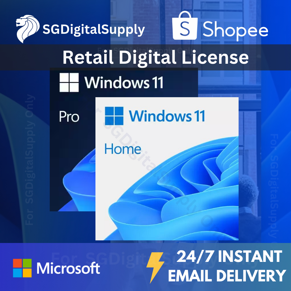 Microsoft Windows 11 Home/Pro Retail License | Permanent | 1 PC | Linked To Microsoft Account | Fast Email Delivery