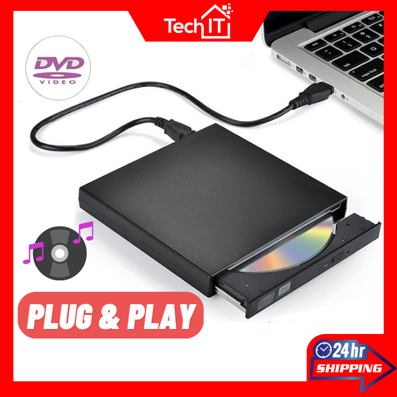 External CD DVD Drive USB Slim Portable External DVD Player Optical Drive DVD CD-RW Burner Driver