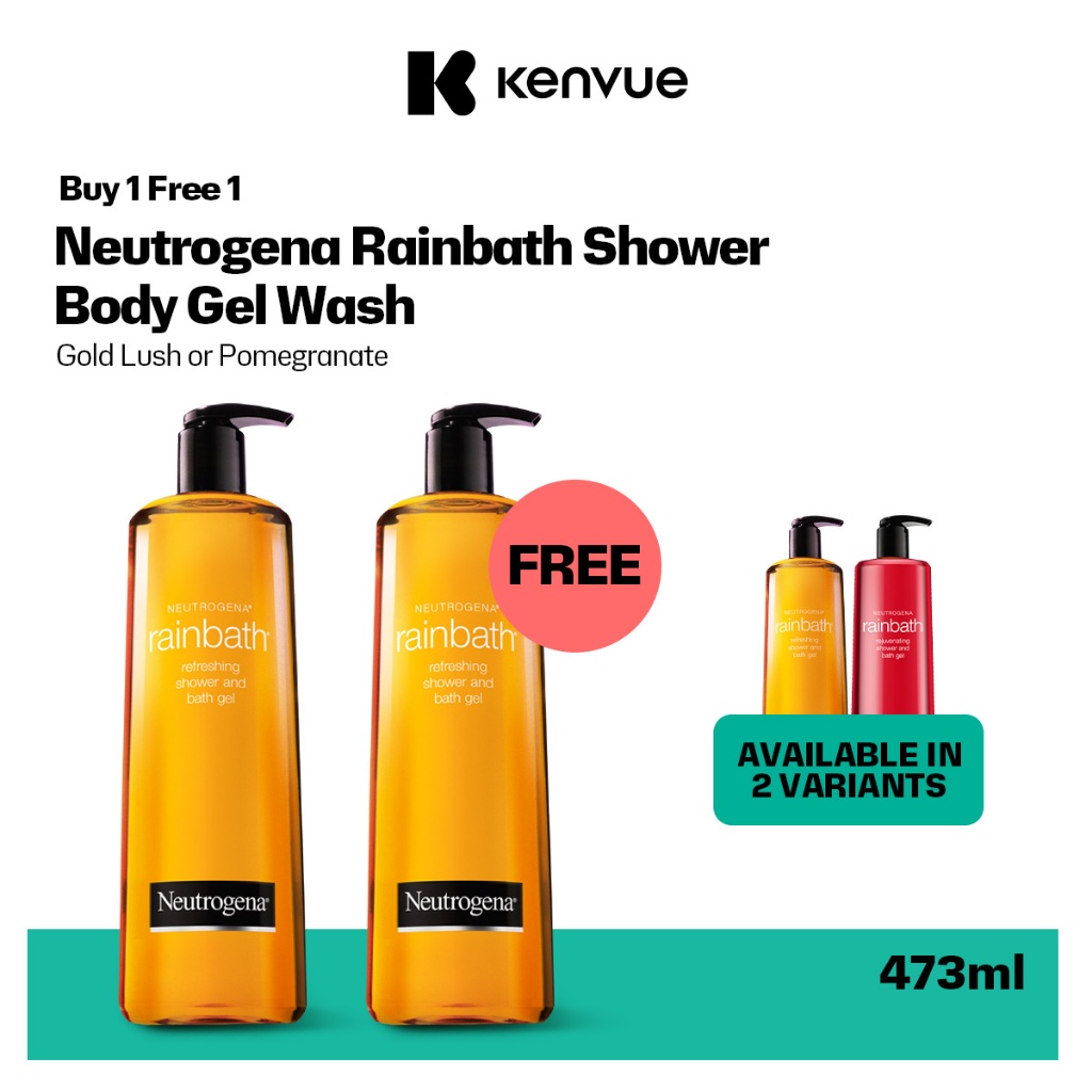 [Buy 1 Free 1] Neutrogena Rainbath Shower Body Gel Wash 473ml (Available in 2 variants)