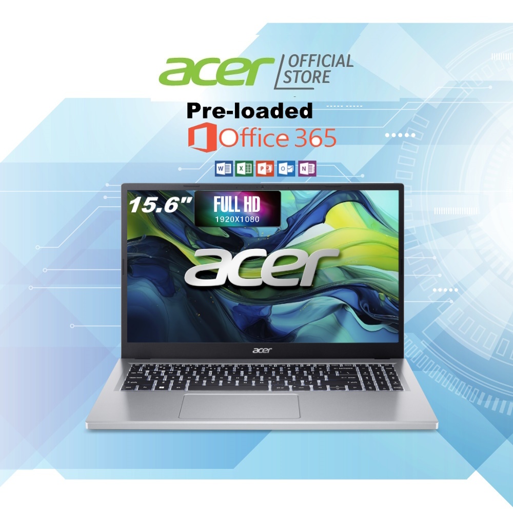 Acer Aspire Go 15 AG15-31P-C1PX Laptop 15.6-Inch FHD Display with Preloaded Microsoft Office 365